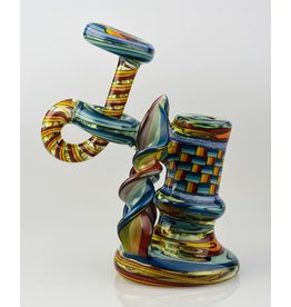 Jeff Green Penetrating Donut Worked Bubbler With 14mm Recessed Joint