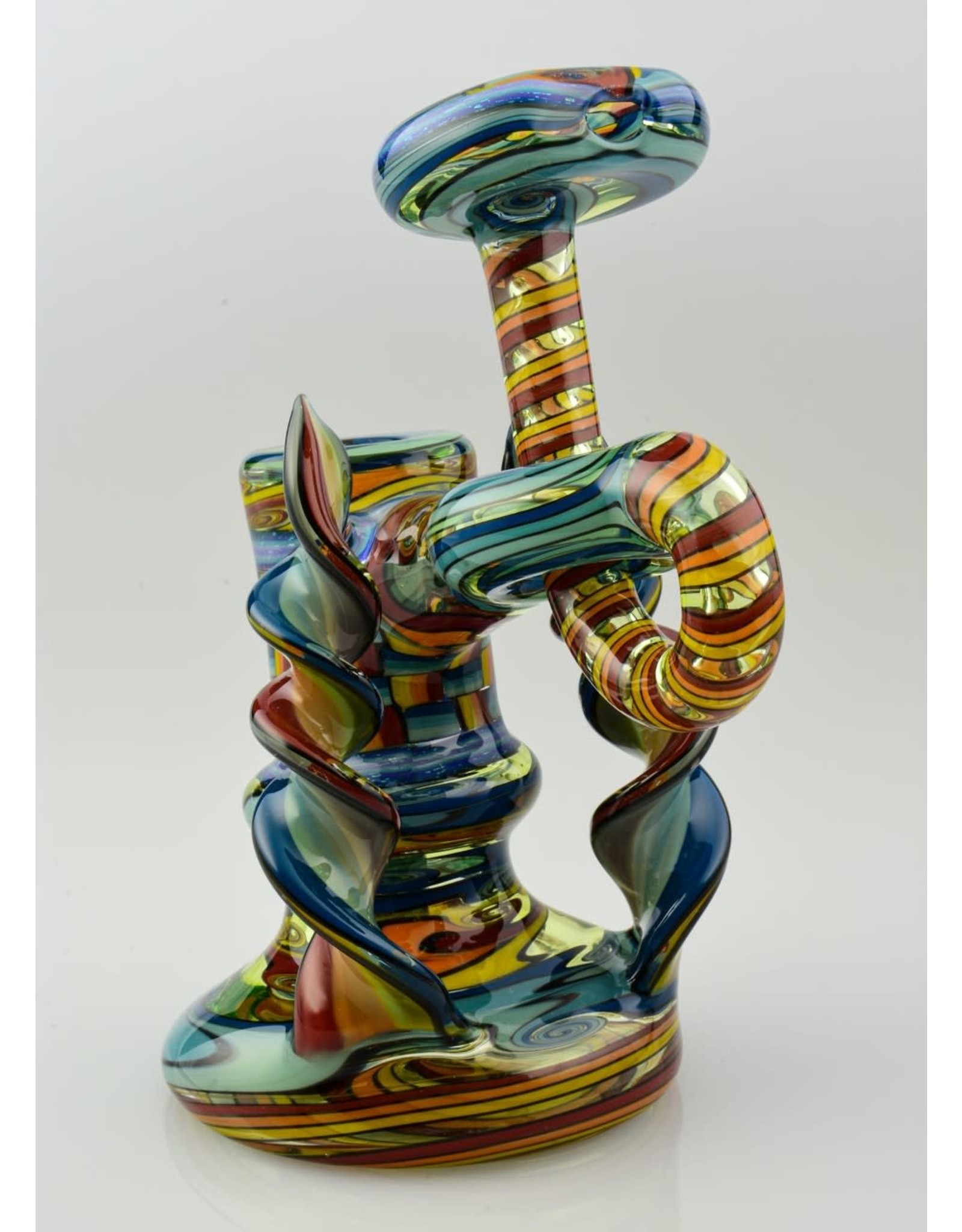 Jeff Green Penetrating Donut Worked Bubbler With 14mm Recessed Joint