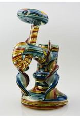 Jeff Green Penetrating Donut Worked Bubbler With 14mm Recessed Joint