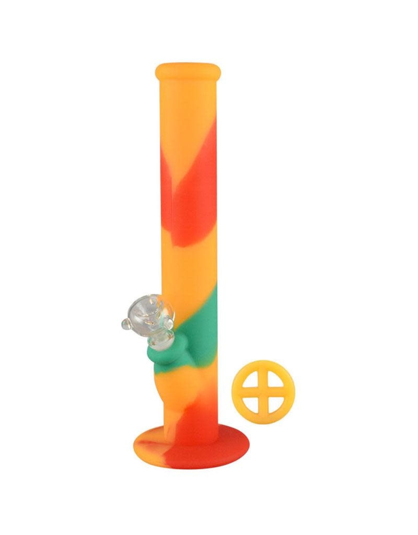 Silicone Water Pipes - 14" 14mm Female Rasta