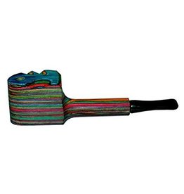 Exotic Wood Tobacco Pipe With Lid And Stem