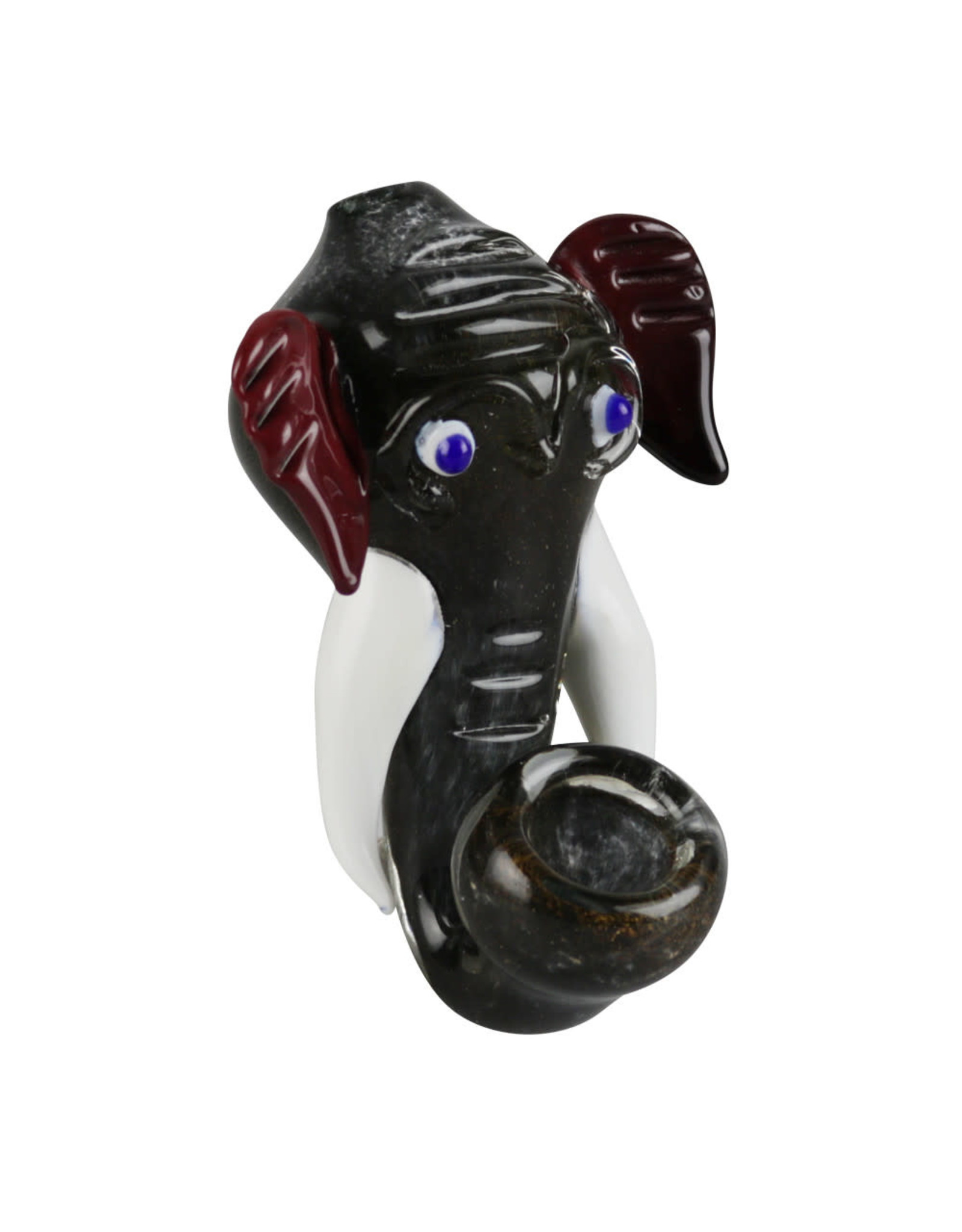 Elephant Head Fritted Hand Pipe