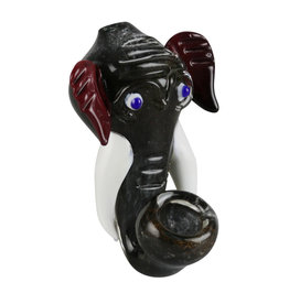 Elephant Head Fritted Hand Pipe