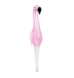 Flamingo Glass Dab Straw