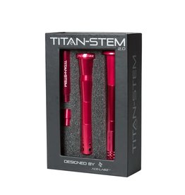 ace-labz Titan-Stem 3.0 Aluminum Metal Adjustable Length Downstem Red