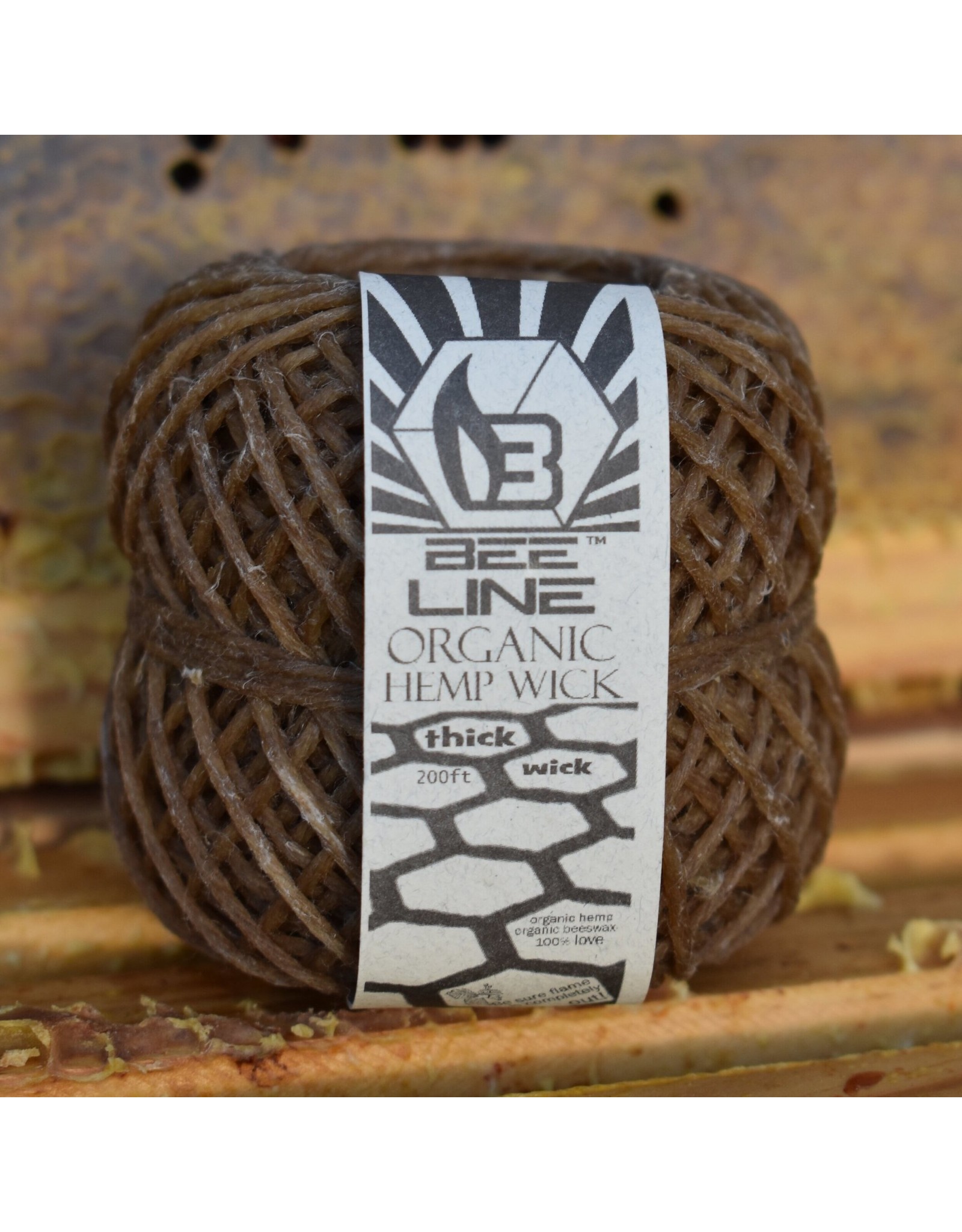 bee line Bee line Hemp Wick Ball Thick Roll 200 Feet