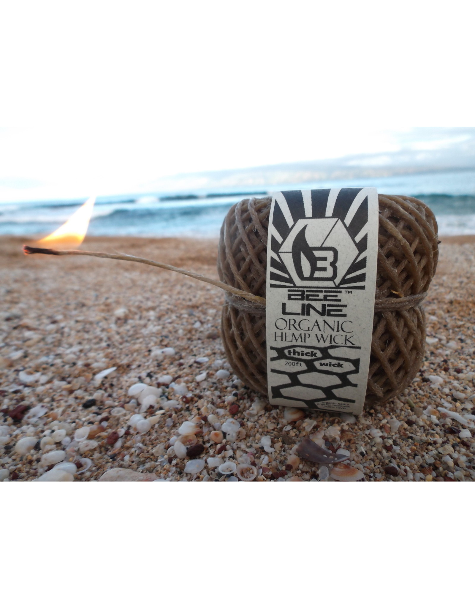 bee line Bee line Hemp Wick Ball Thick Roll 200 Feet