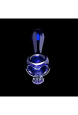 Chameleon Glass Bone Head Blue Pipe