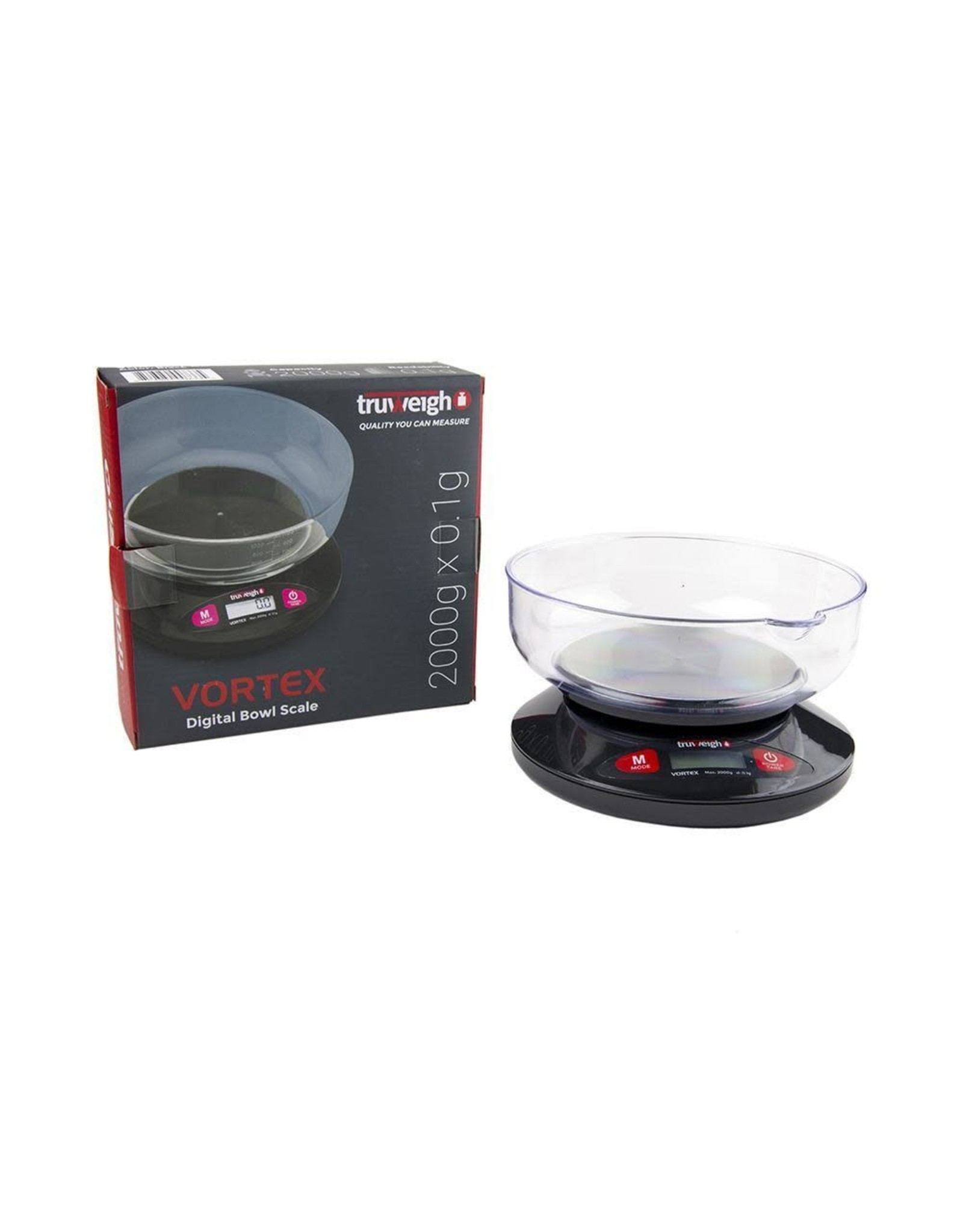 truweigh Truweigh Vortex Digital Bowl Scale - 2000g x 0.1g / Black