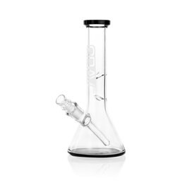 Grav Labs 8" Grav Labs Beaker Waterpipe With Fixed Downstem And Black Accents