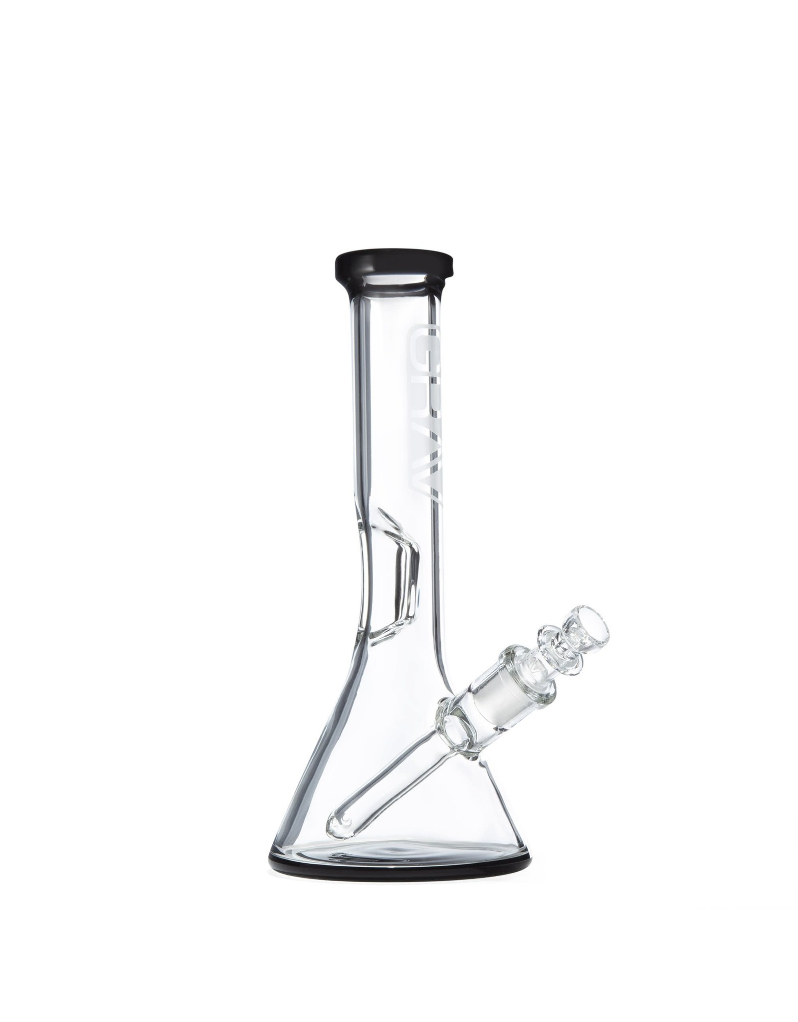 Grav Labs Grav Labs Small Beaker 8" With Fixed Downstem And Black Accents