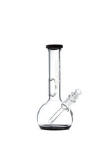Grav Labs 8" Grav Labs Round Bottom Waterpipe With Fixed Downstem And Black Accents