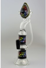 Gher Glass Gher Glass Engris Pattern Recycler With 5 opals Rig