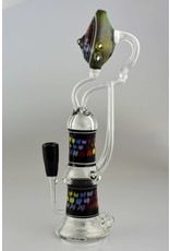 Gher Glass Gher Glass Engris Pattern Recycler With 5 opals Rig