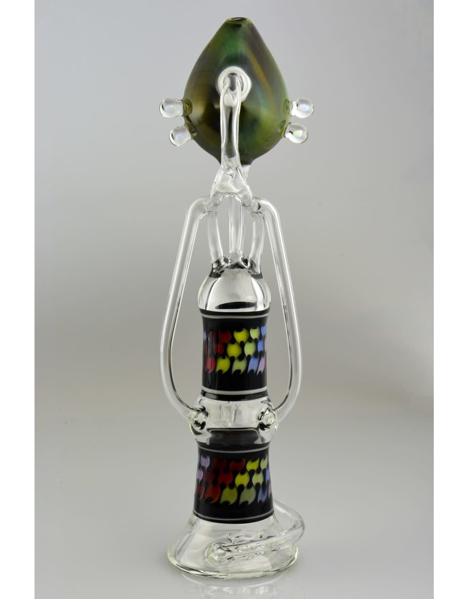 Gher Glass Gher Glass Engris Pattern Recycler With 5 opals Rig