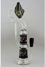 Gher Glass Gher Glass Engris Pattern Recycler With 5 opals Rig
