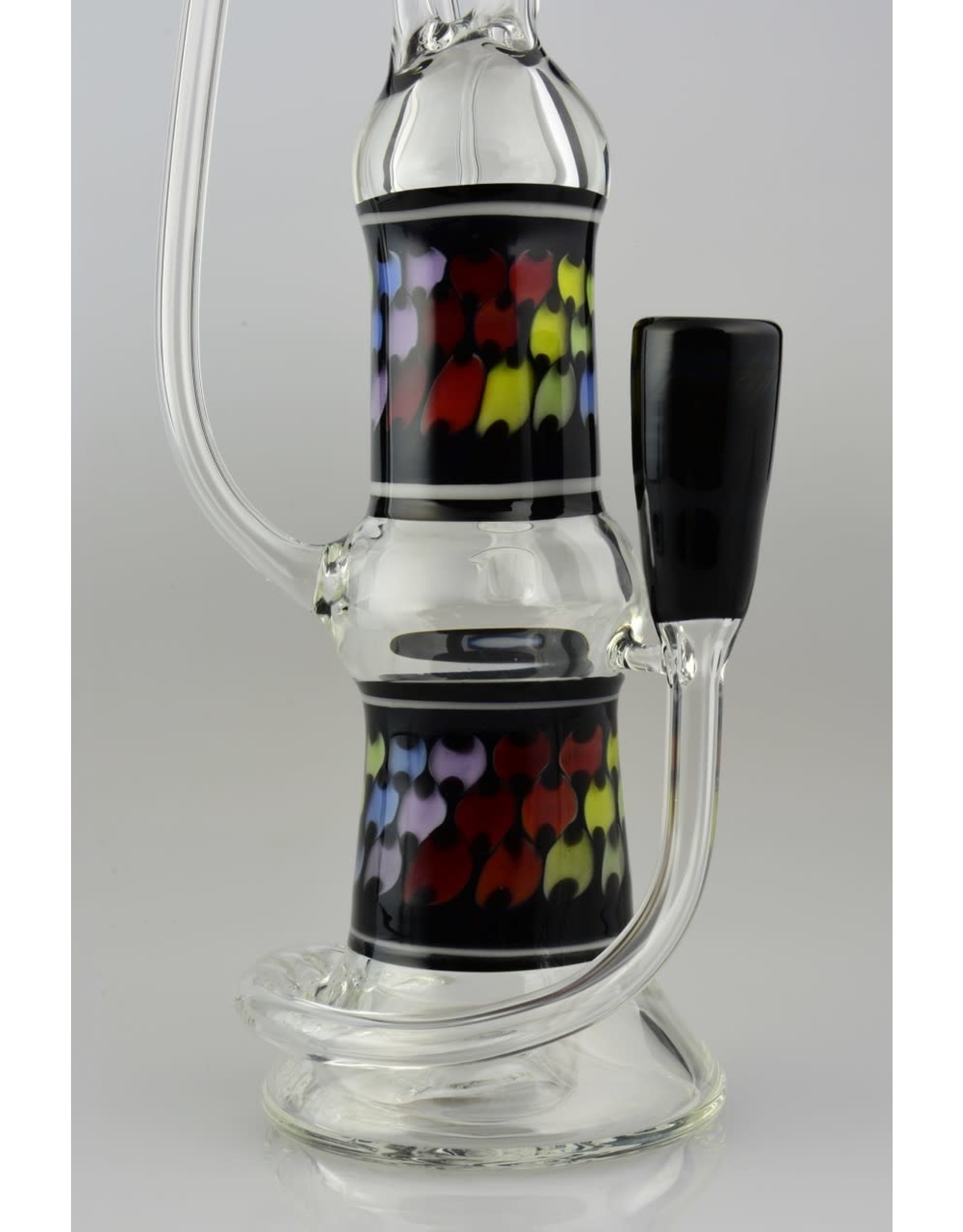 Gher Glass Gher Glass Engris Pattern Recycler With 5 opals Rig