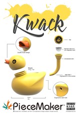 piecemaker Piecemaker Yellow Kwack Silicone Duck Water Pipe