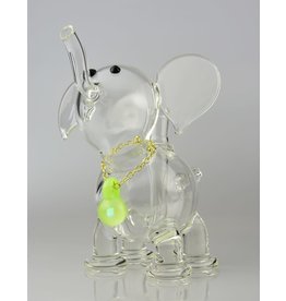 flame princess Large Clear Elephant With Chain And Pendant