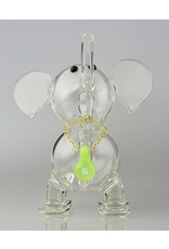 Large Clear Elephant With Chain And Pendant