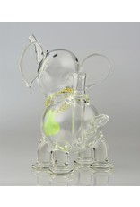 flame princess Large Clear Elephant With Chain And Pendant
