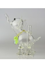 flame princess Large Clear Elephant With Chain And Pendant