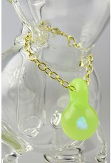 Large Clear Elephant With Chain And Pendant