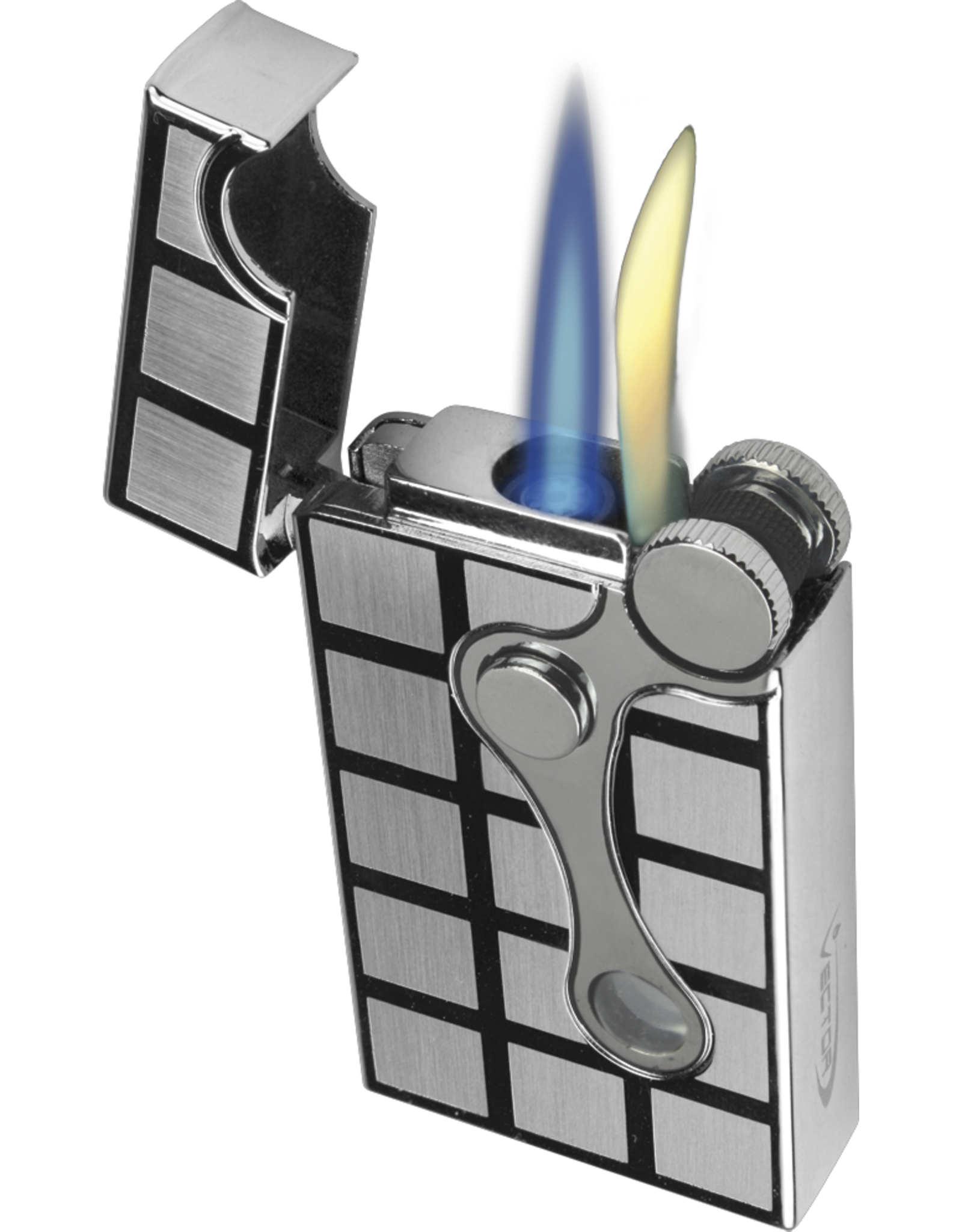 Vector Vector Torch Lighter Elite Chrome Satin 2-Tone