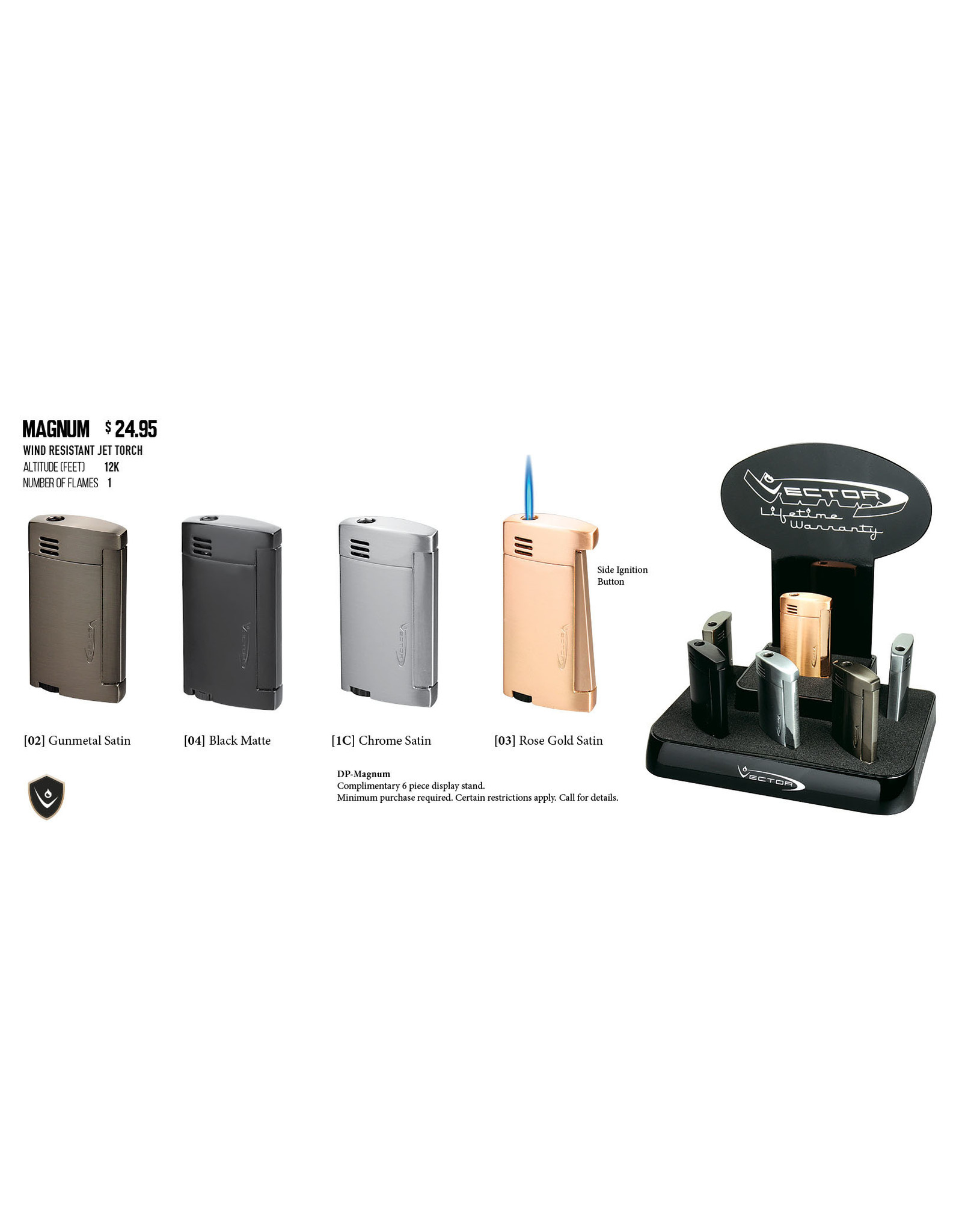 Vector Vector Torch Lighter Magnum Rose Gold