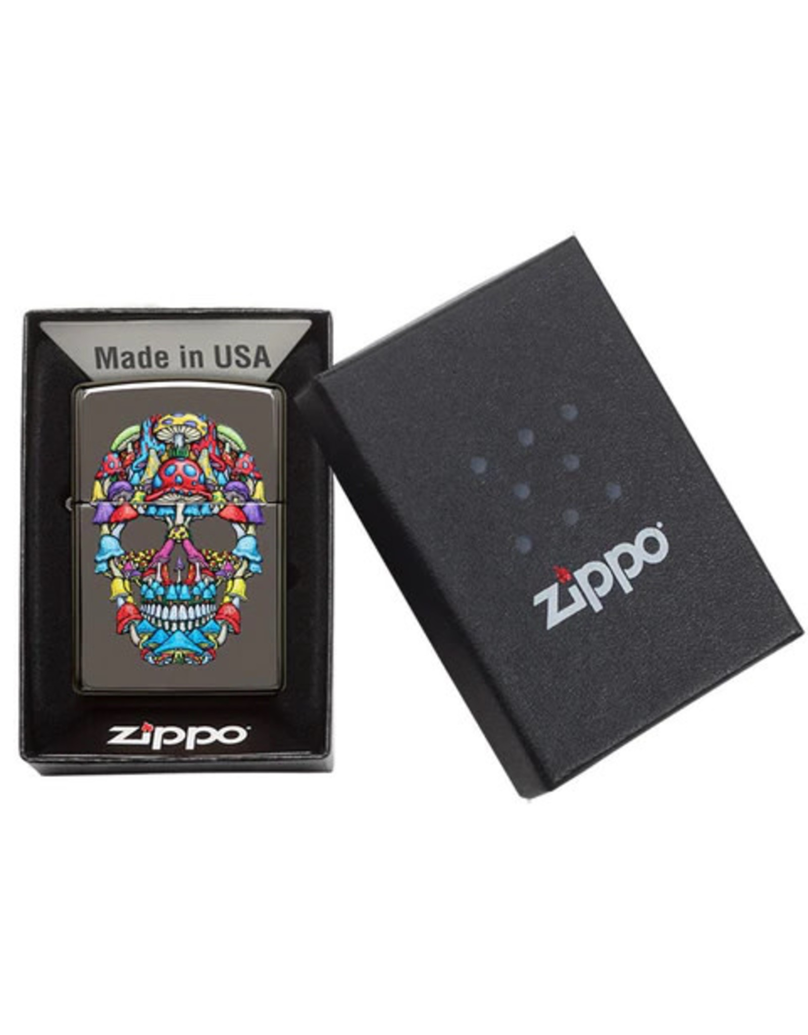 Zippo Death to Self Shroom Skull Lighter