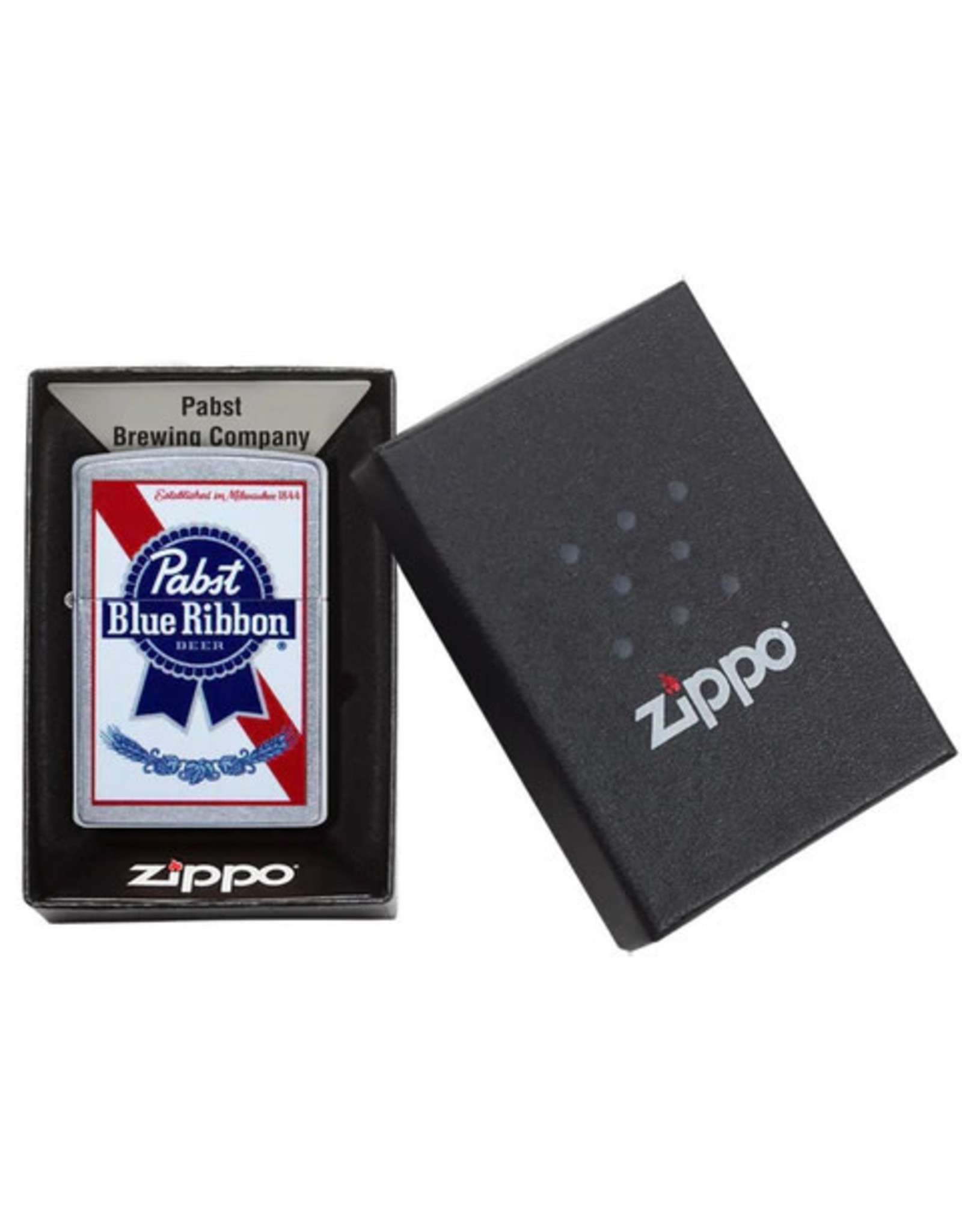 Zippo Pabst Blue Ribbon Street Chrome Lighter