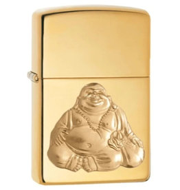 Zippo Zippo Lighter Buddha Relief Emblem Polished Brass