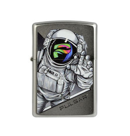 Zippo Pulsar Psychedelic Spaceman Brushed Chrome Lighter