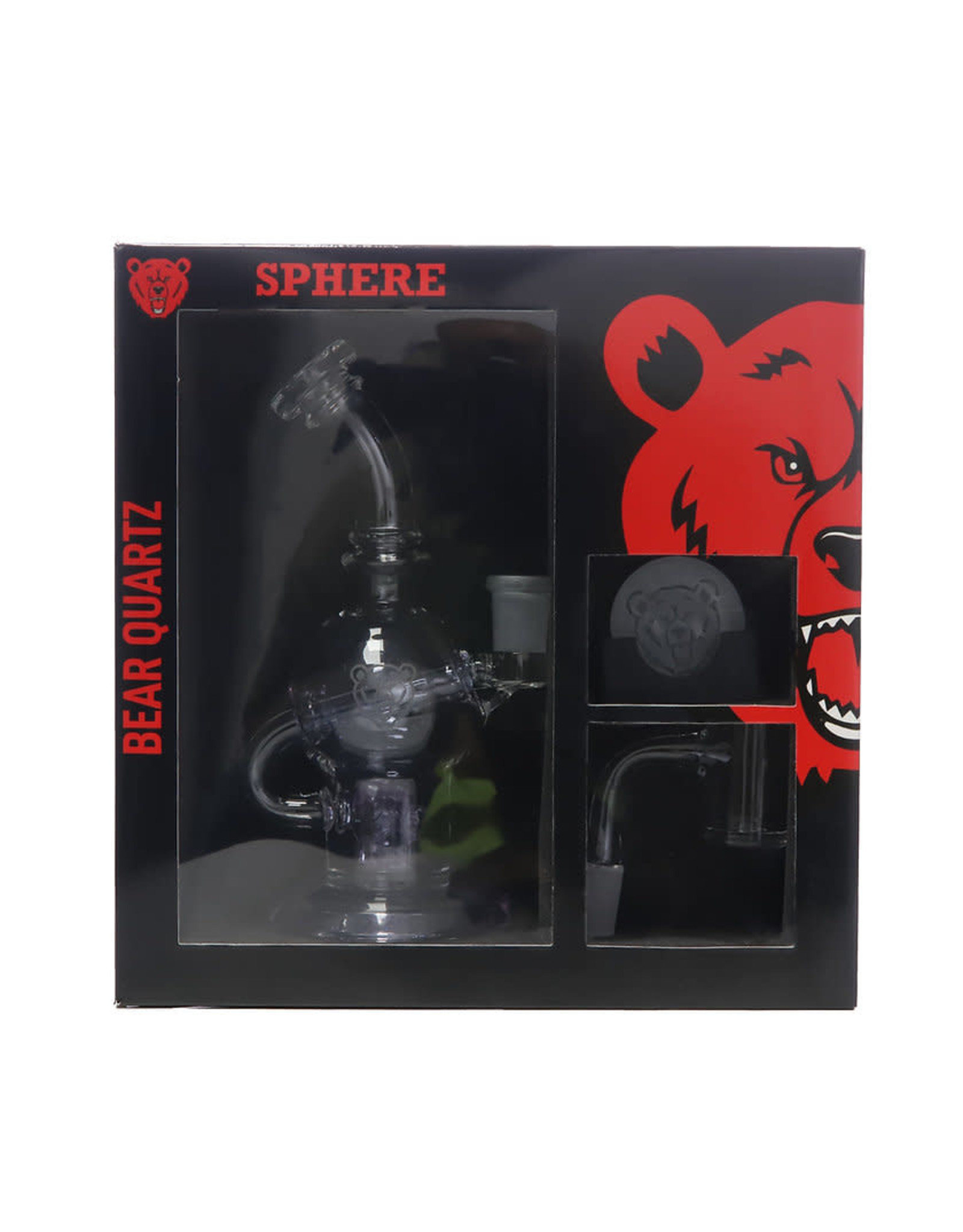 Bear Quartz Bear Quartz Sphere Black Rig With Banger And Spinner Cap