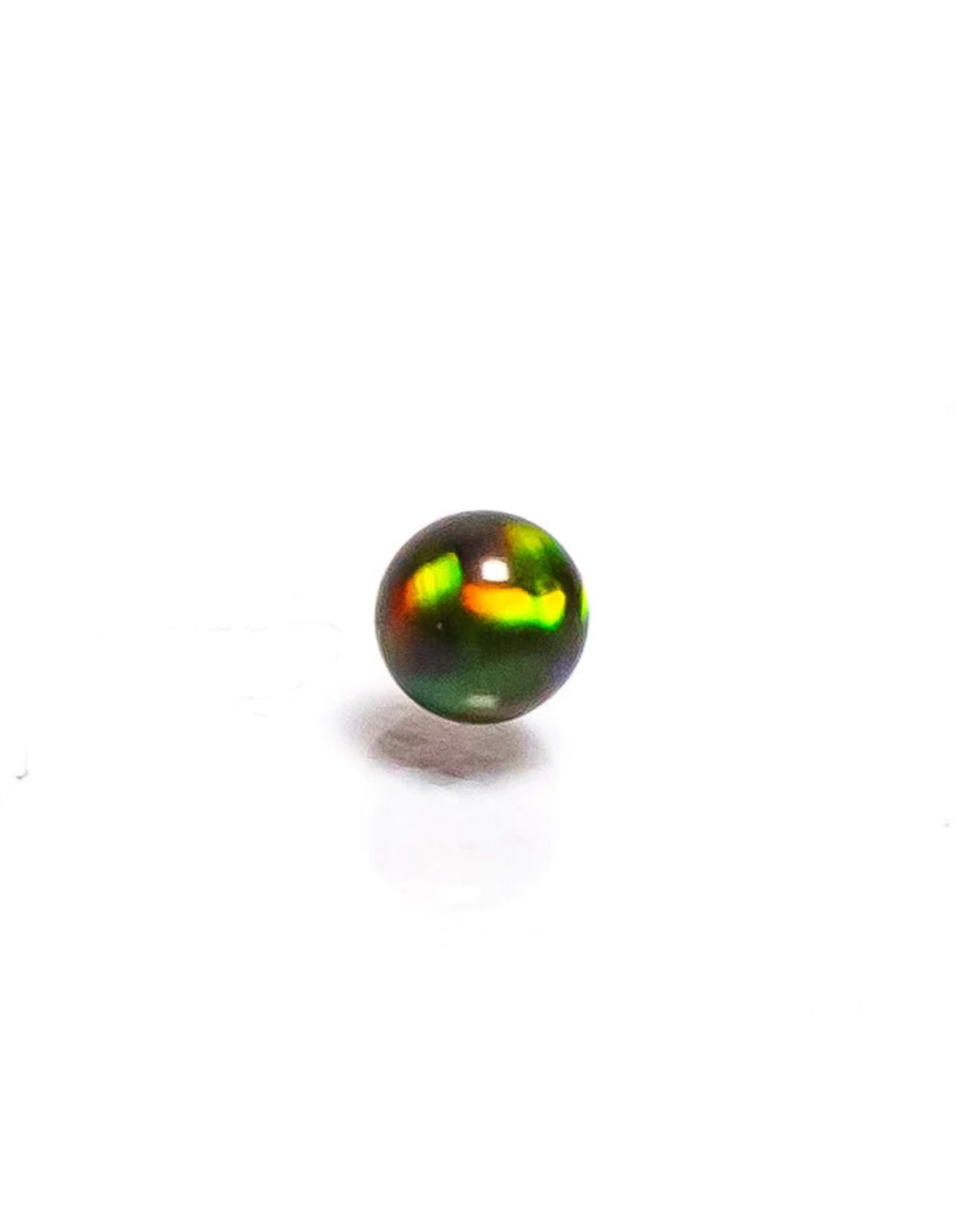 Ruby Pearl Co 3mm Black Opal Rainbow Pearl