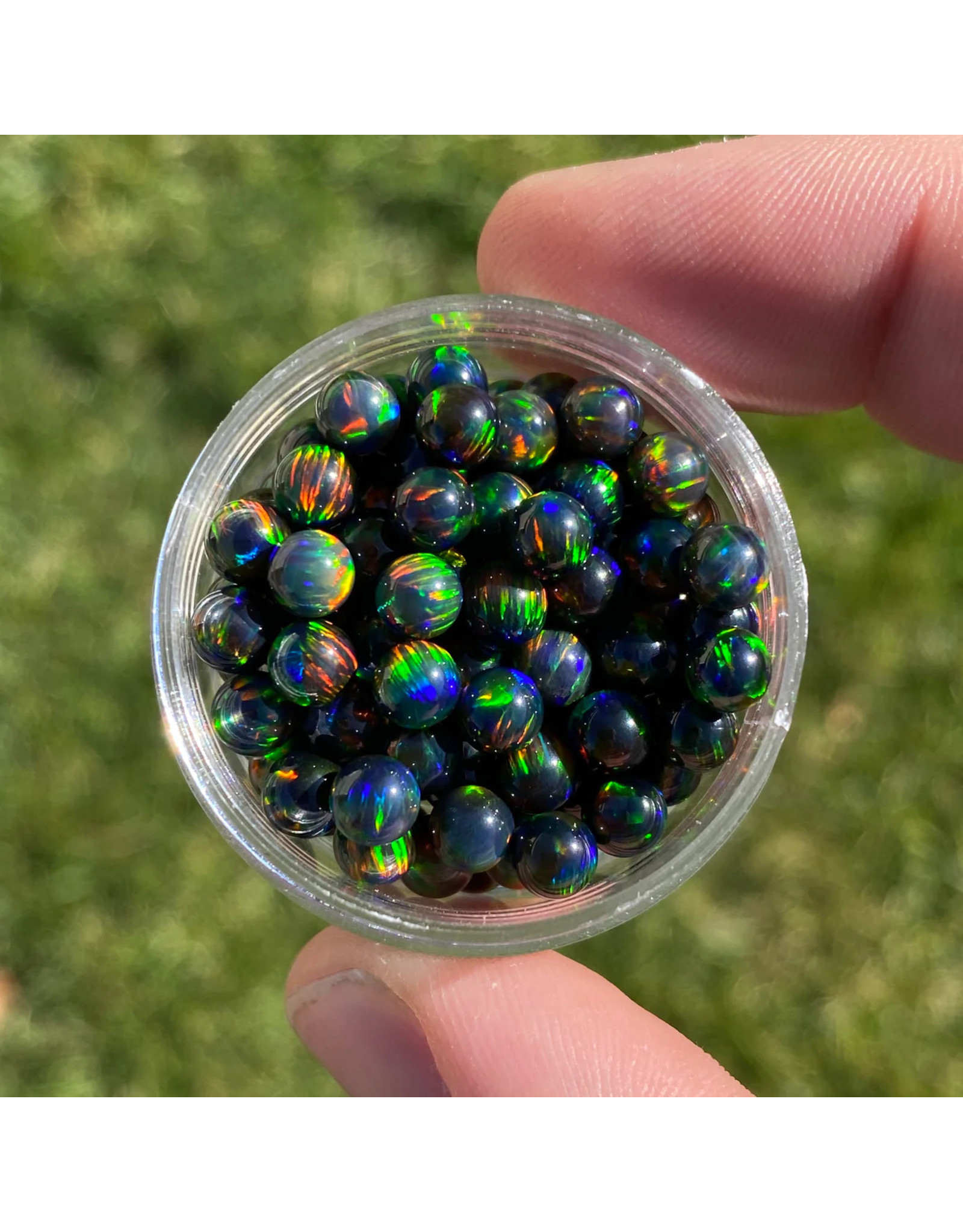 5mm Black Opal Rainbow Pearl