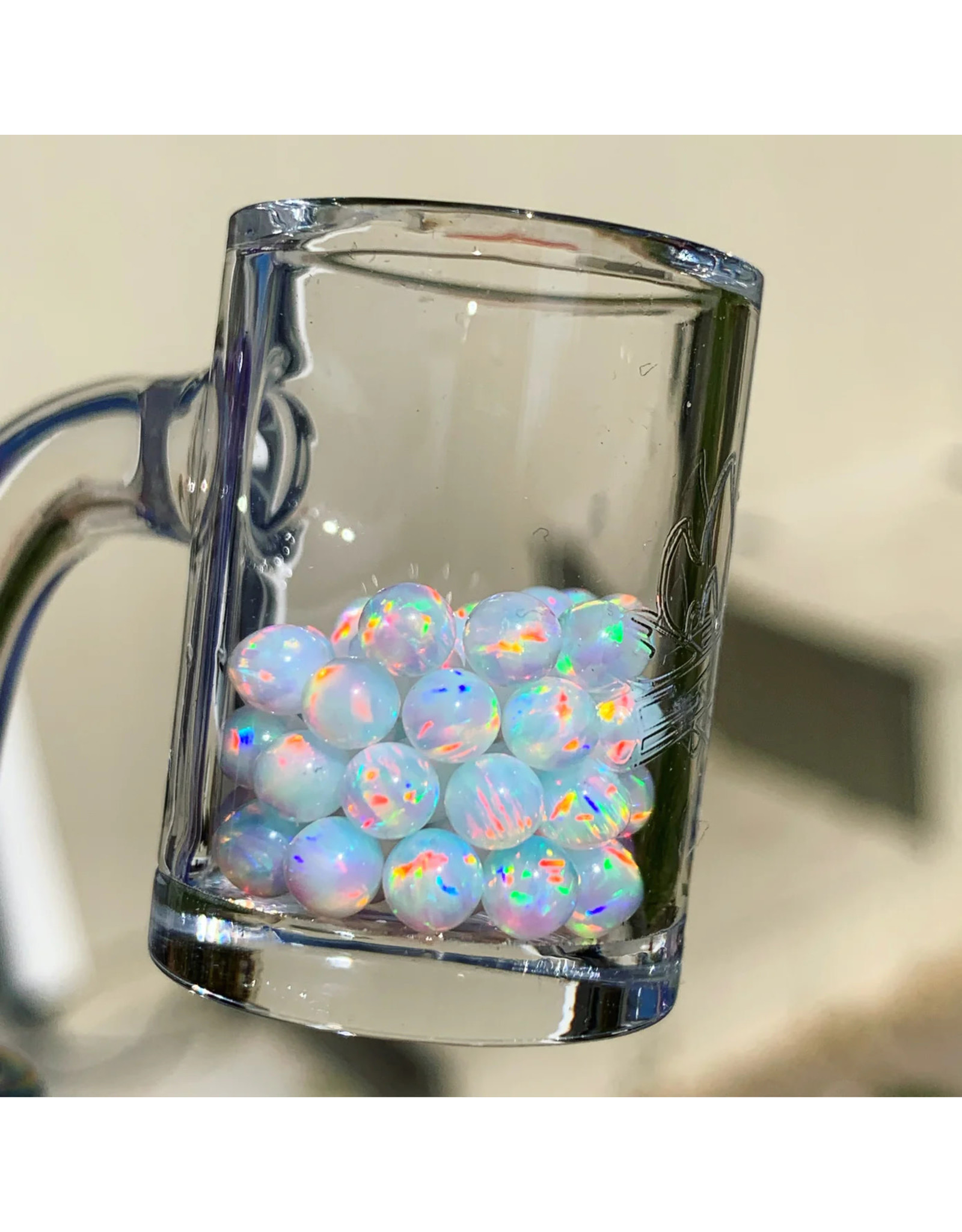 Ruby Pearl Co 4mm White Opal Rainbow Pearl