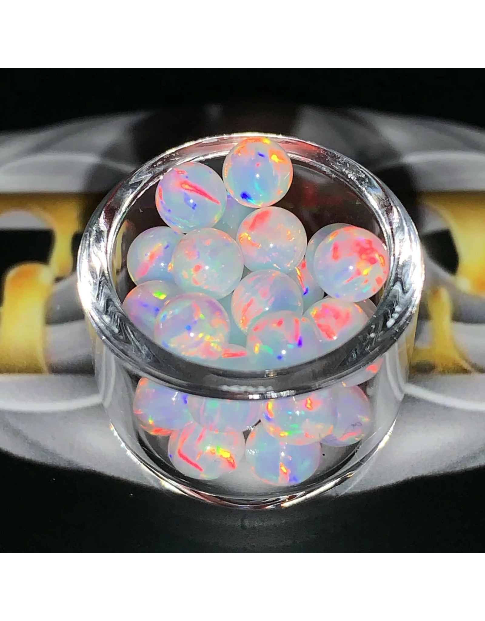 Ruby Pearl Co 4mm White Opal Rainbow Pearl