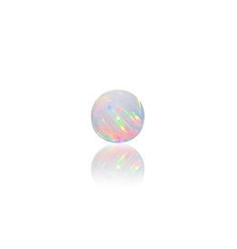 Ruby Pearl Co 3mm White Opal Rainbow Pearl
