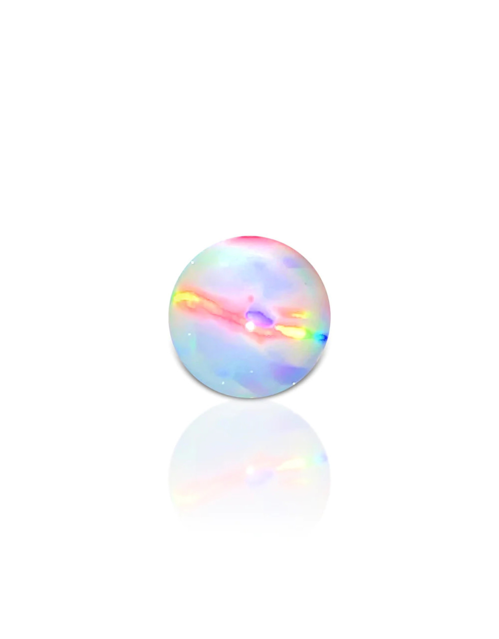 Ruby Pearl Co 5mm White Opal Rainbow Pearl