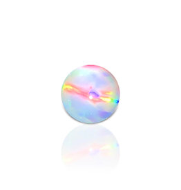 5mm White Opal Rainbow Pearl