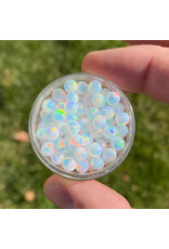 5mm White Opal Rainbow Pearl