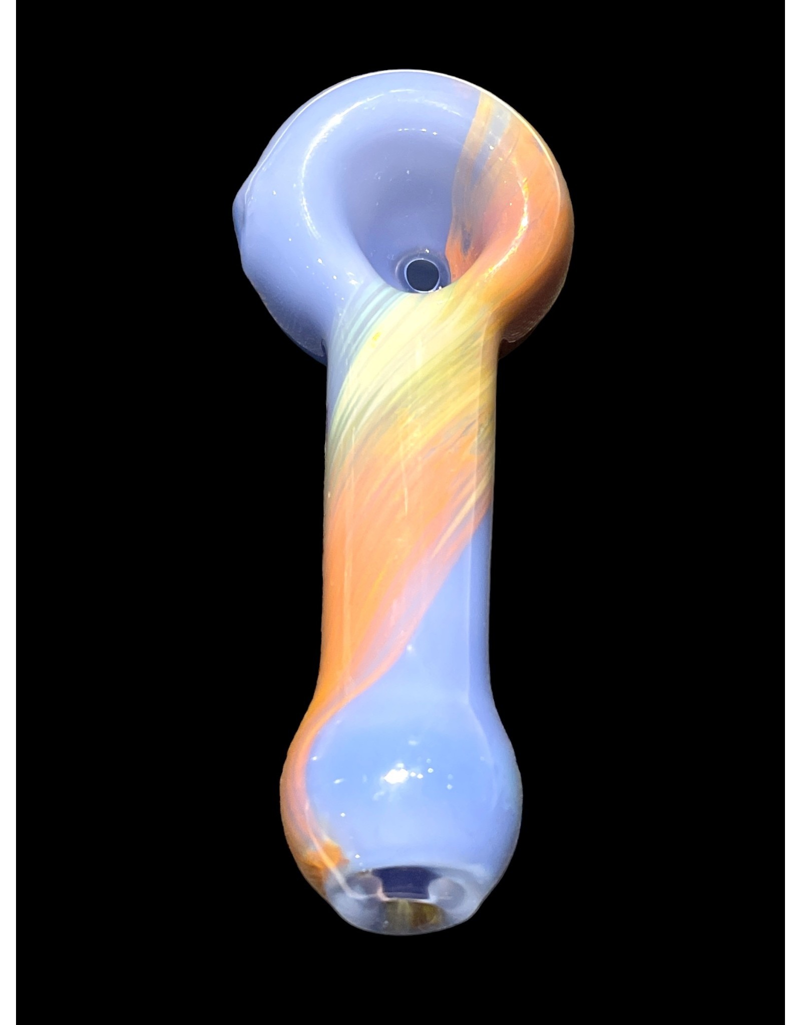 Gold And Silver Fume Opaque Periwinkle Tubing Pipe