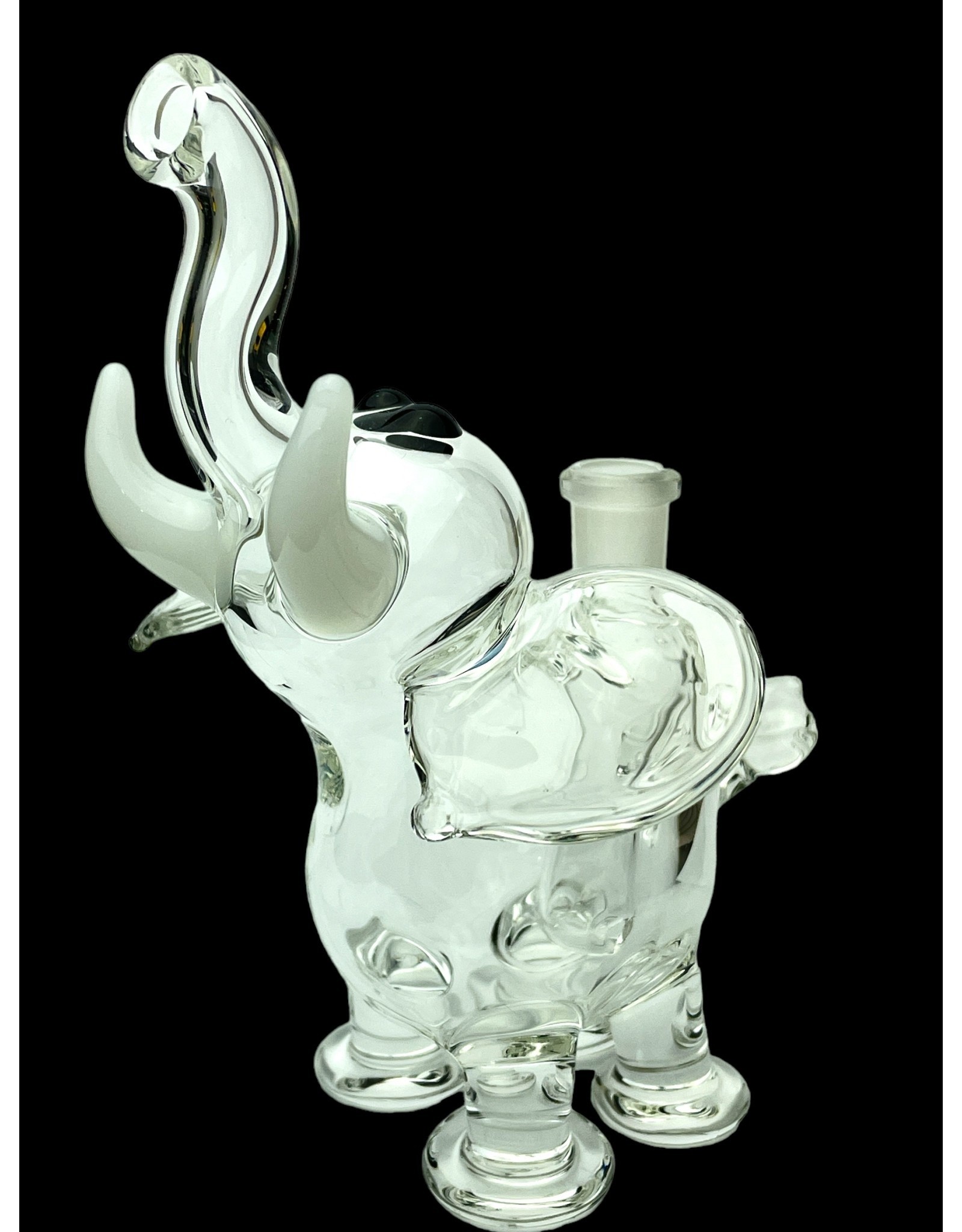 Micro Clear Elephant With White Tusks