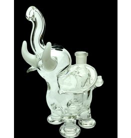 Micro Clear Elephant With White Tusks