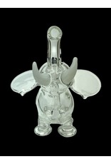 Micro Clear Elephant With White Tusks