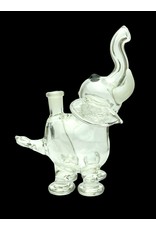 Micro Clear Elephant With White Tusks