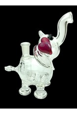 flame princess Micro Clear Elephant With Heart And Opal
