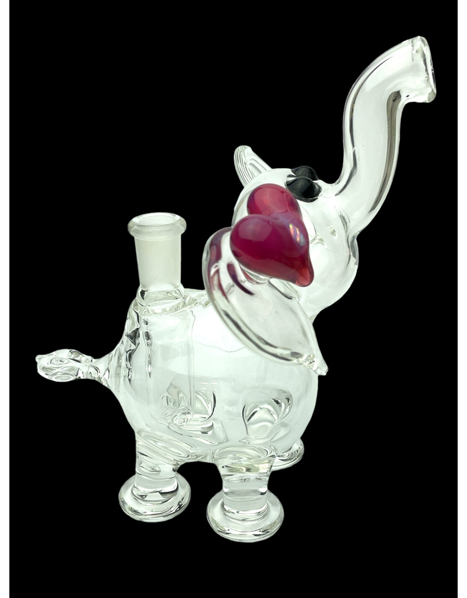 flame princess Micro Clear Elephant With Heart And Opal