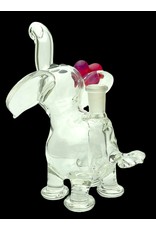 flame princess Micro Clear Elephant With Heart And Opal